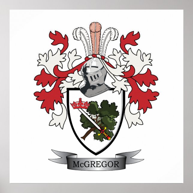 McGregor Family Crest Jackar om Arm Poster (Framsidan)