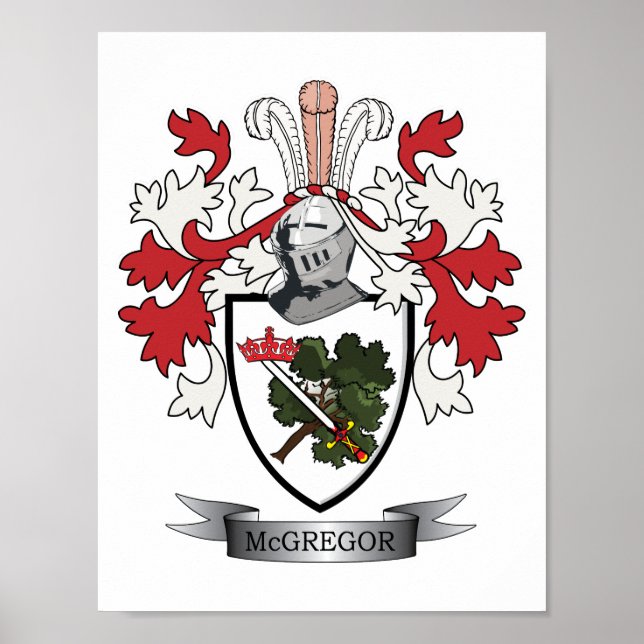 McGregor Family Crest Jackar om Arm Poster (Framsidan)