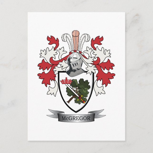 McGregor Family Crest Jackar om Arm Vykort (Framsida)