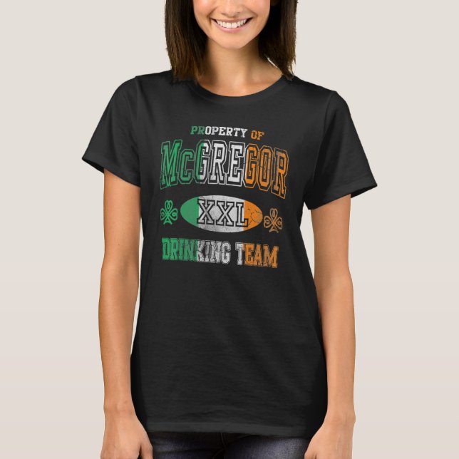 McGregor Irish Drinking Team St patricks day Irela T Shirt (Framsida)