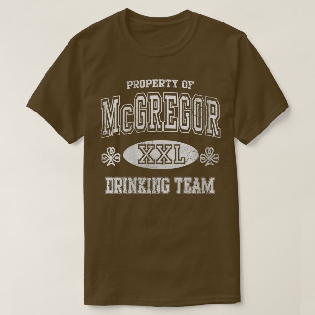 McGregor Irish Drinking Team St patricks day T Shirt (Design framsida)