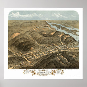 McGregor panorama- karta för IA - 1869 Poster