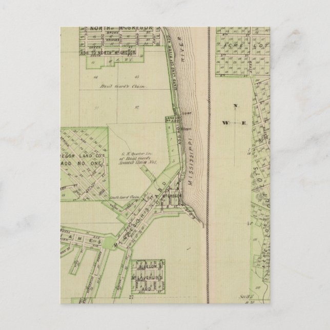 McGregors stadsplan Vykort (Framsida)