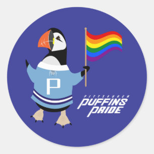 McGuffin Puffin-Pride Runt Klistermärke
