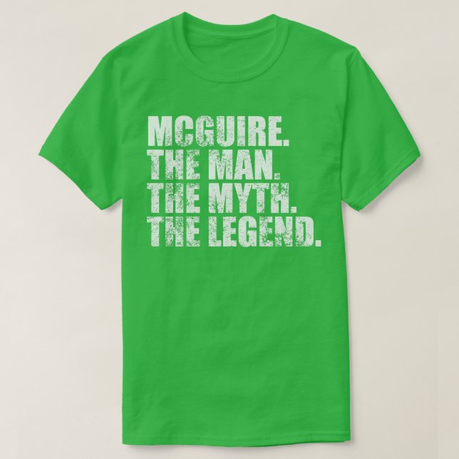 McguireMcguire Family namn Mcguire last Name Mcgui T Shirt (Design framsida)