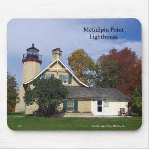 McGulpin Point Lighthouse fall mouspad Musmatta