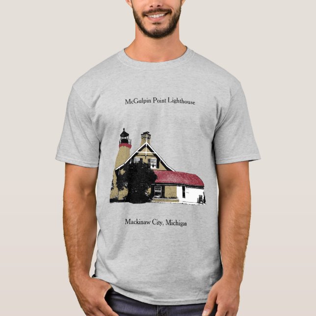 McGulpin Point Lighthouse-skjorta T Shirt (Framsida)