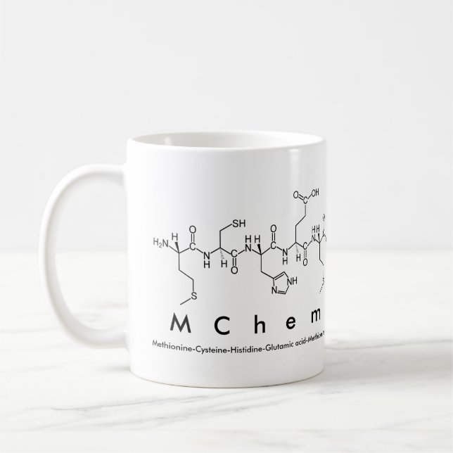 MChem peptide namn mugg (Vänster)
