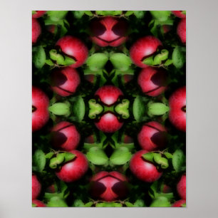 McIntosh Apples på Abstrakten Träd Poster