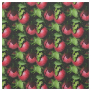 McIntosh Apples vid Träd i Mönster Tyg
