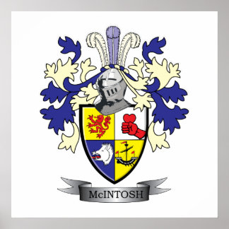 McIntosh Family Crest Jackar om Arm Poster