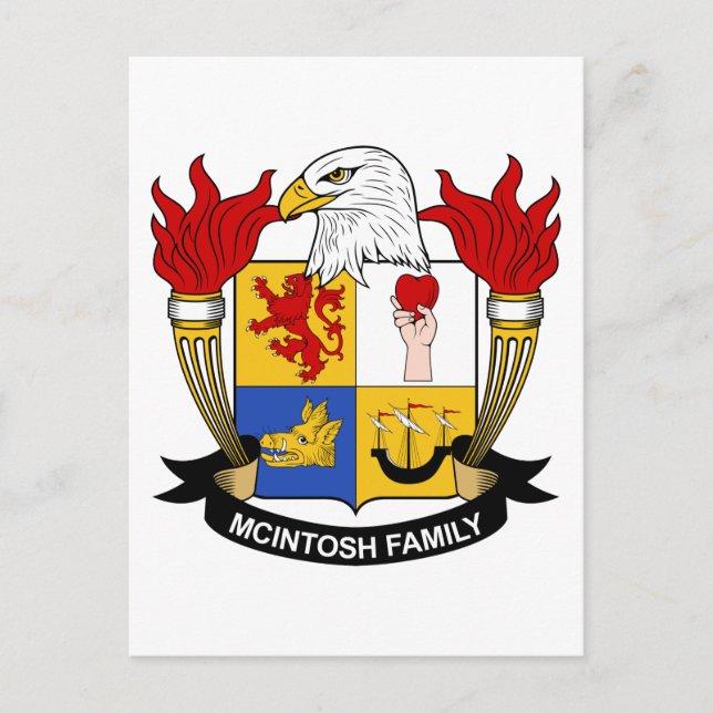 McIntosh Family Crest Vykort (Framsida)