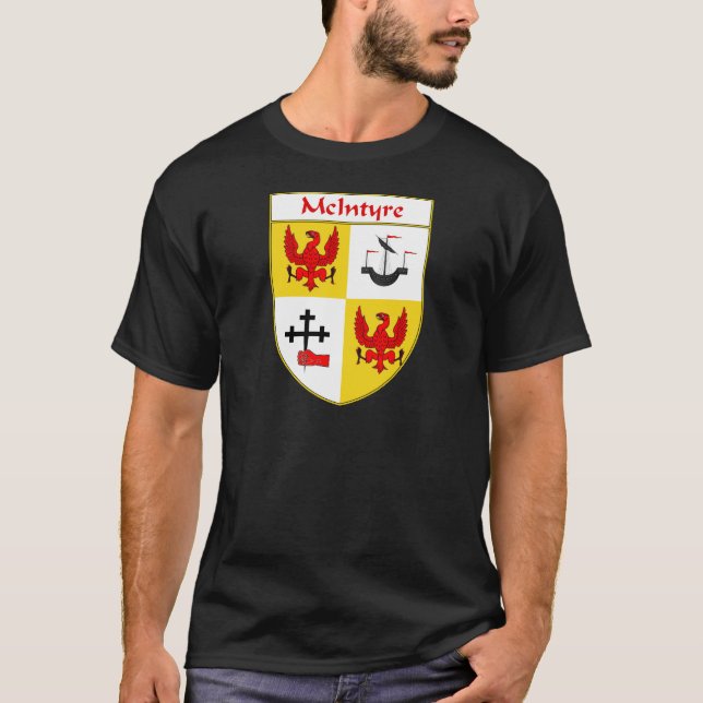 McIntyre vapensköld-/familjvapensköld T-shirt (Framsida)