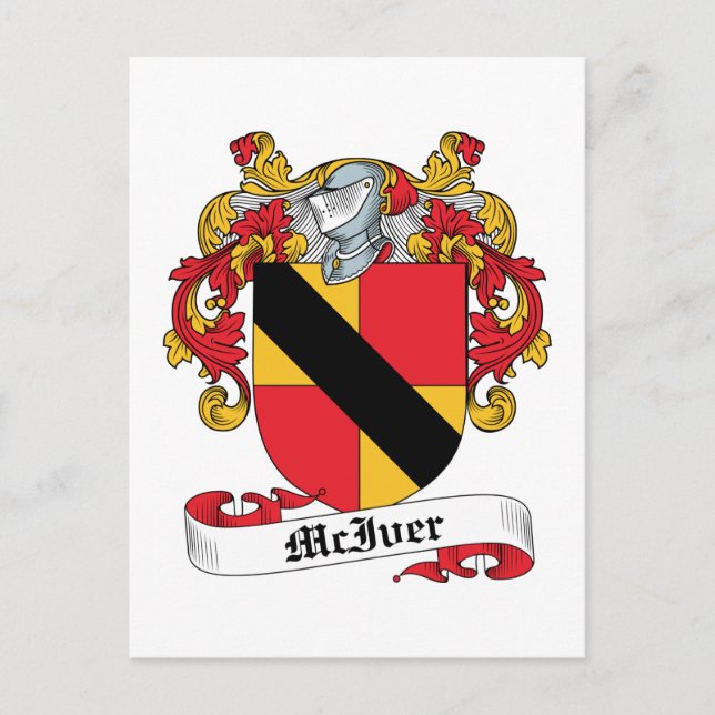 McIver Family Crest Vykort (Framsida)