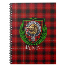 McIver skotska klan tartan och vapensköld
