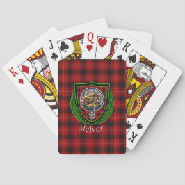 McIver skotska klan tartan och vapensköld Casinokort