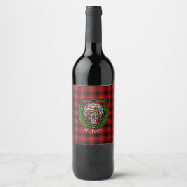 McIver skotska klan tartan & vapen Vinflaska Etikett