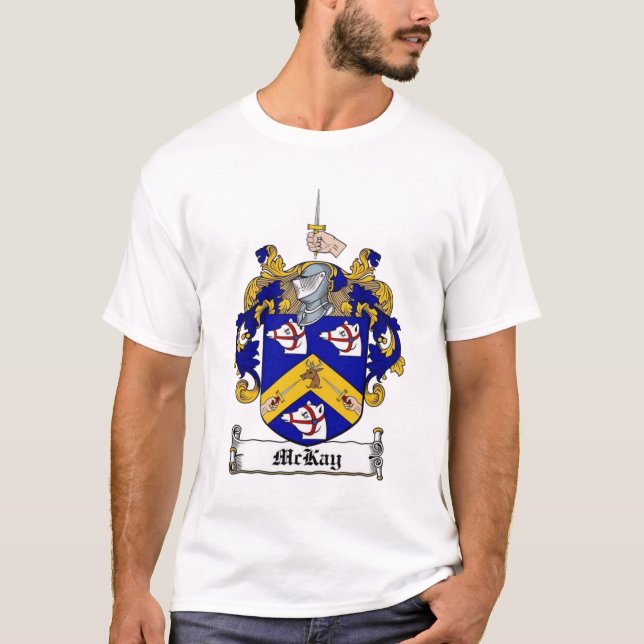 Mckay Family Crest,Jacka av Arm T Shirt (Framsida)