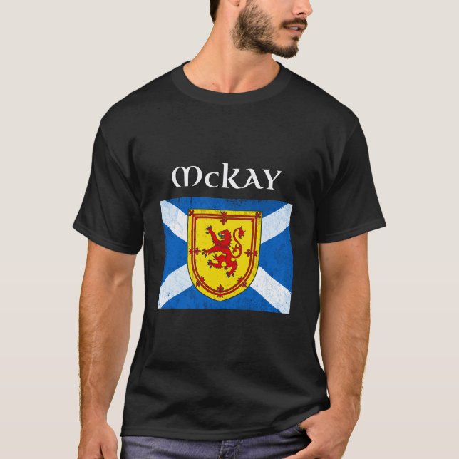 Mckay Scottish Klan Namn Hoodie Scotland Flagga T Shirt (Framsida)
