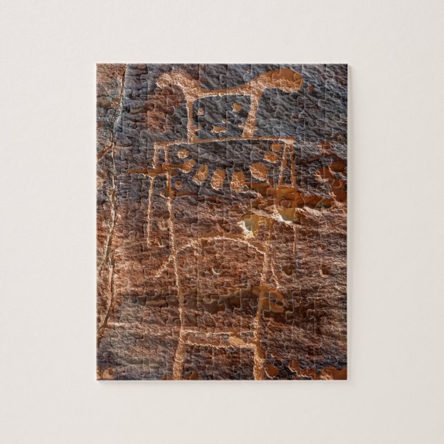 Mckee fjädrar den Vernal petroglyphen - - Utah Pussel (Vertikal)