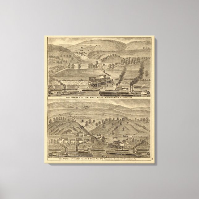 McKeesport Allegheny County, Pennsylvania Canvastryck (Framsida)