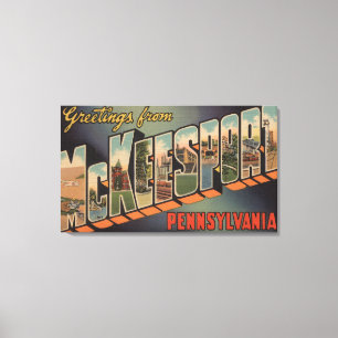 McKeesport Pennsylvania - stora brevplatser Canvastryck