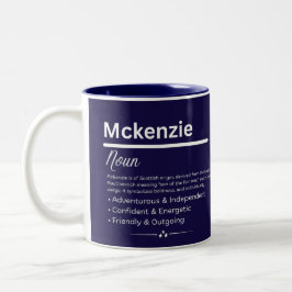 Mckenzie, Girl Personalized Name Definition Mug Två-Tonad Mugg