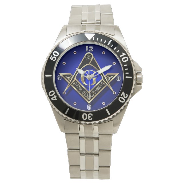 McKim Square ComPass Black & Guld Armbandsur (Framsida)