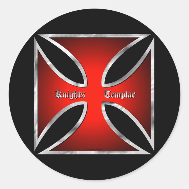 McKimTemplarPattee Sticker Runt Klistermärke (Framsida)