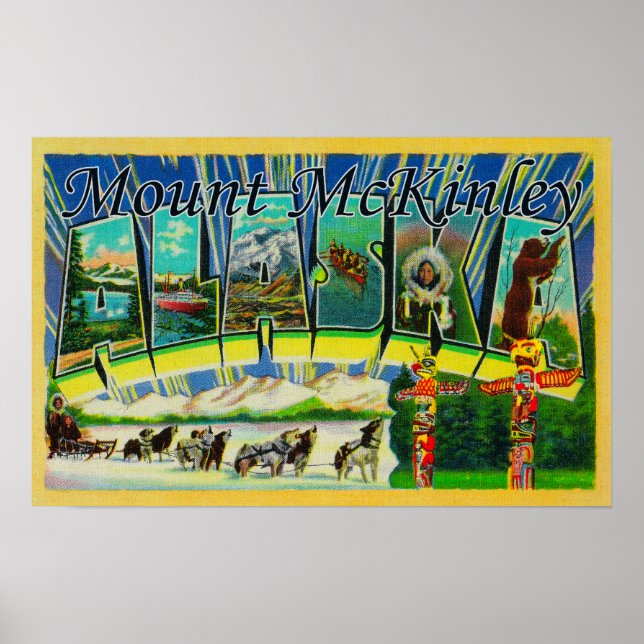 McKinley, Alaska - Large Brev Scenes Poster (Framsidan)