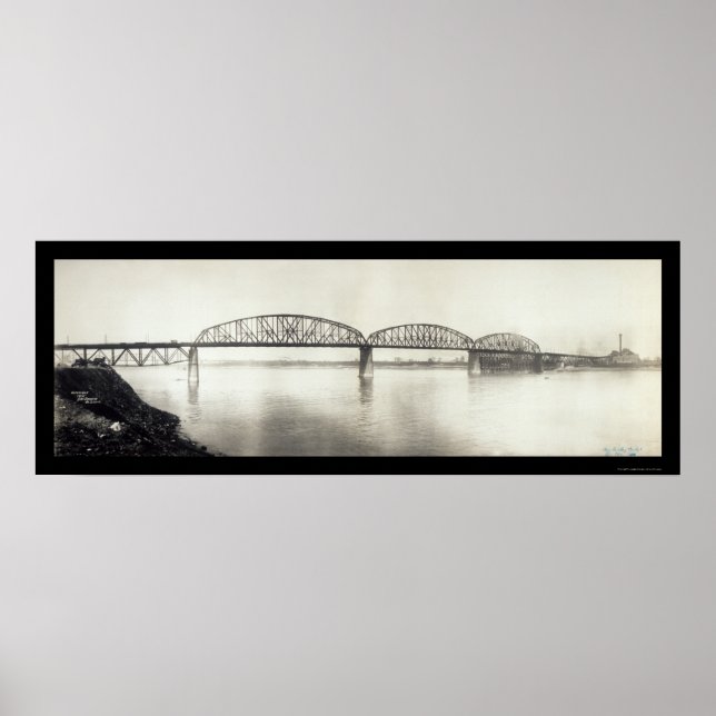 McKinley Bridge MO Photo 1910 Poster (Framsidan)