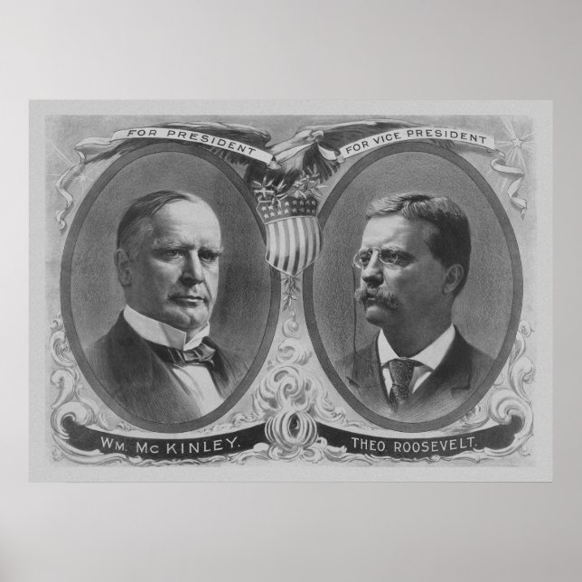 McKinley och Roosevelt Poster (Framsidan)