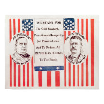 McKinley och Roosevelt Poster - 1900