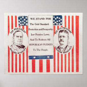 McKinley och Roosevelt Poster 1900