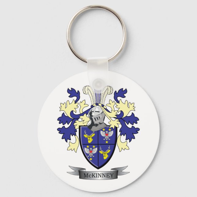 McKinney Family Crest Jackar om Arm Nyckelring (Framsida)