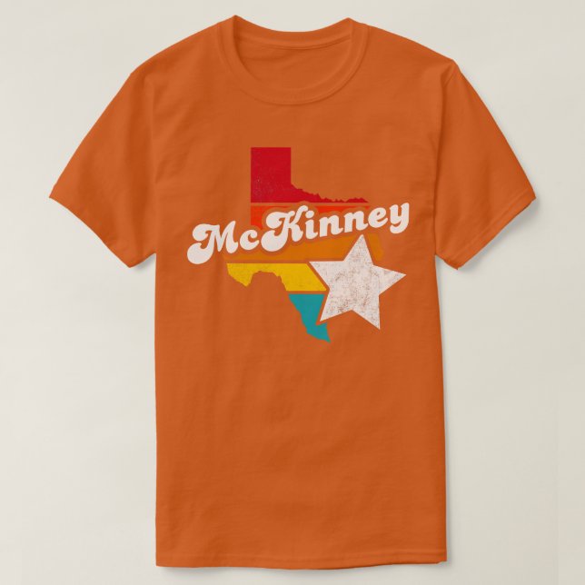 McKinney Texas Vintage Distress Souvenir 2 T Shirt (Design framsida)