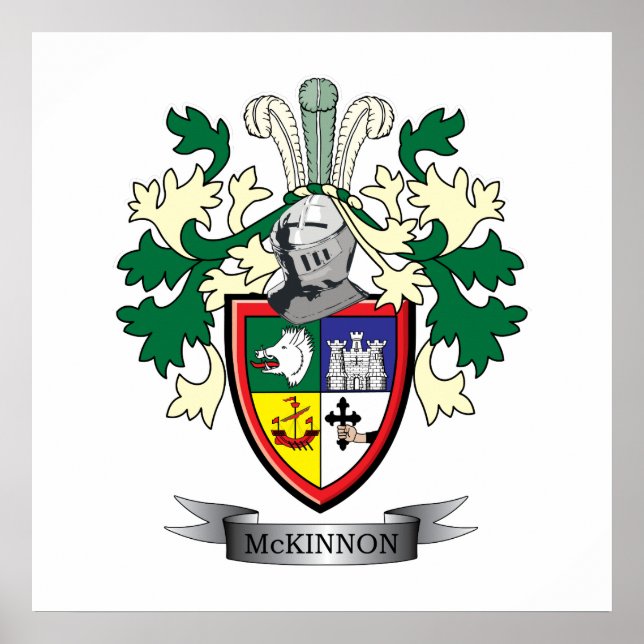 McKinnon Family Crest Jackar om Arm Poster (Framsidan)