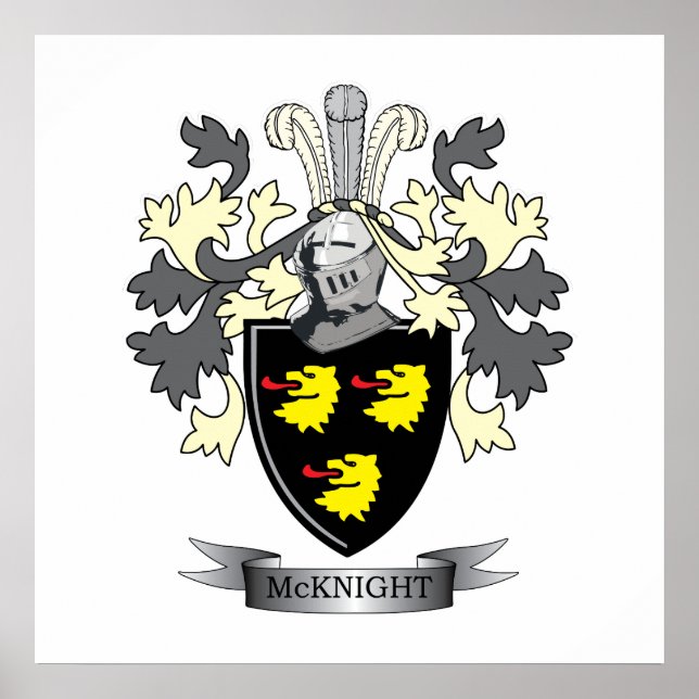 McKnight Family Crest Jackar om Arm Poster (Framsidan)