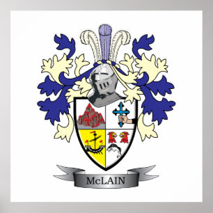 McLain Family Crest Jackar om Arm Poster