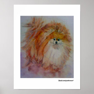 MClairArts PawLoversArt Pomeranian tryck