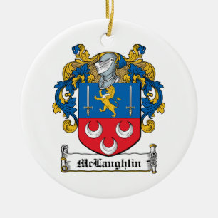 McLaughlin familjvapensköld Julgransprydnad Keramik