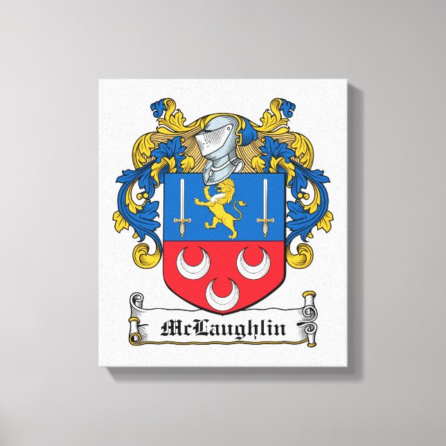 McLaughlin Family Crest Canvastryck (Framsida)