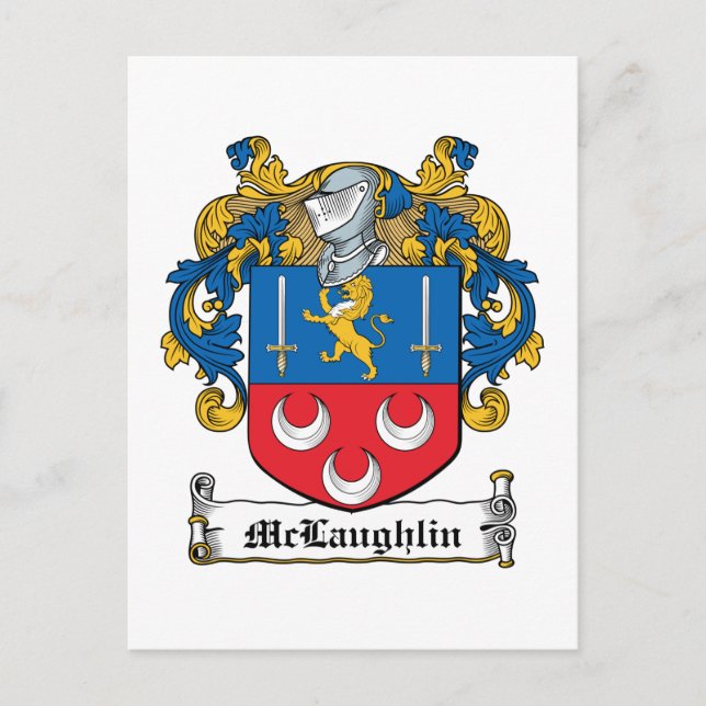 McLaughlin Family Crest Vykort (Framsida)