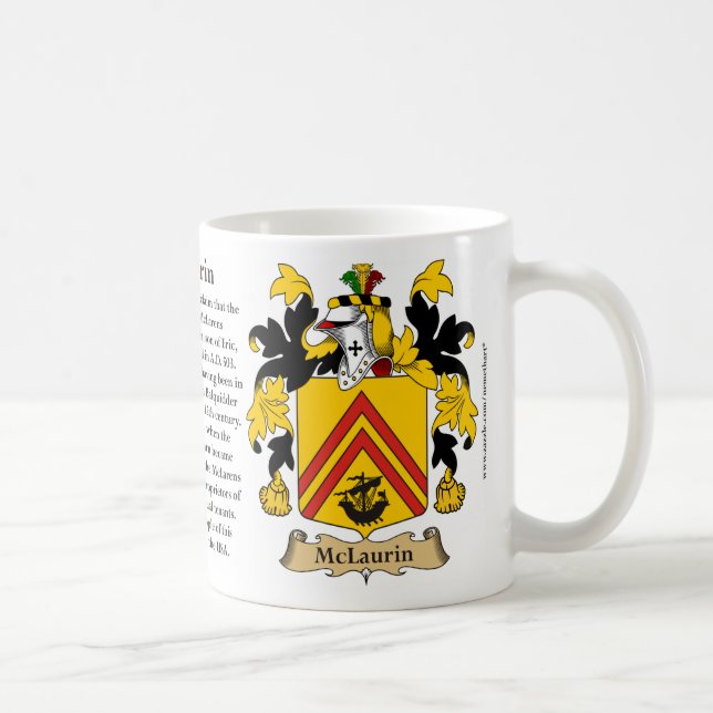 McLaurin, ursprung, det menande och vapenskölden Kaffemugg (Höger)