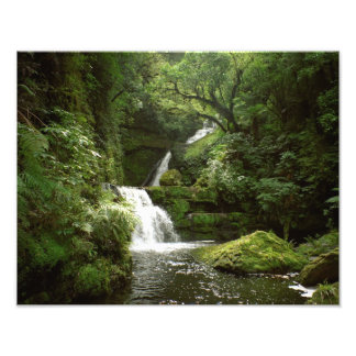 McLean Falls South Island Nya Zeeland Fototryck