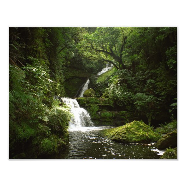 McLean Falls South Island Nya Zeeland Fototryck (Framsidan)