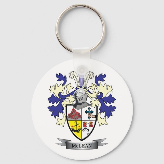 McLean Family Crest Jackar om Arm Nyckelring (Framsida)