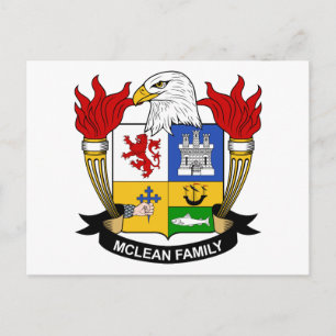 McLean Family Crest Vykort
