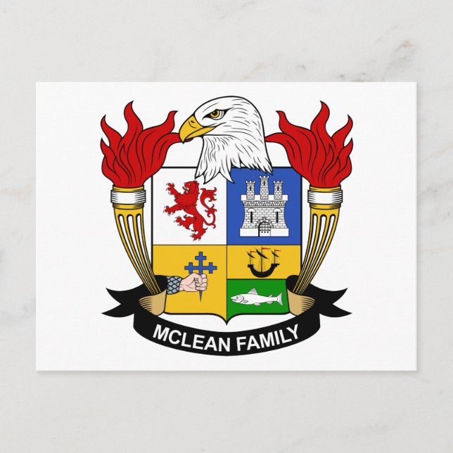 McLean Family Crest Vykort (Framsida)