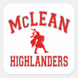 McLean Highlanders Fyrkantigt Klistermärke
